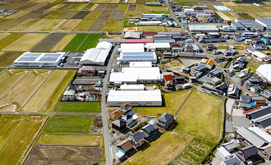 工場群航空写真