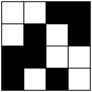 2/2破れ斜文織　組織図